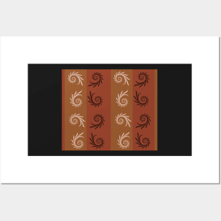 Caramel Toffee Swirl Stripe Posters and Art